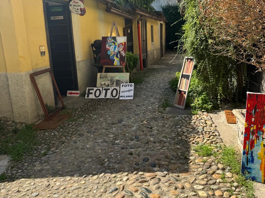 Cortile dello studio d'arte in Vicolo dei Lavandai Milano